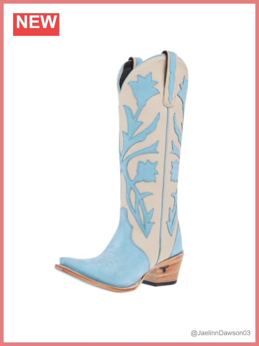 Womens Jolene Floral Tooled Inlay Snip Toe Over the Knee Casual Boots Mid Heel
